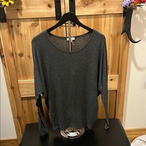 Zenana Outfitters Dark Gray Long Sleeve Top